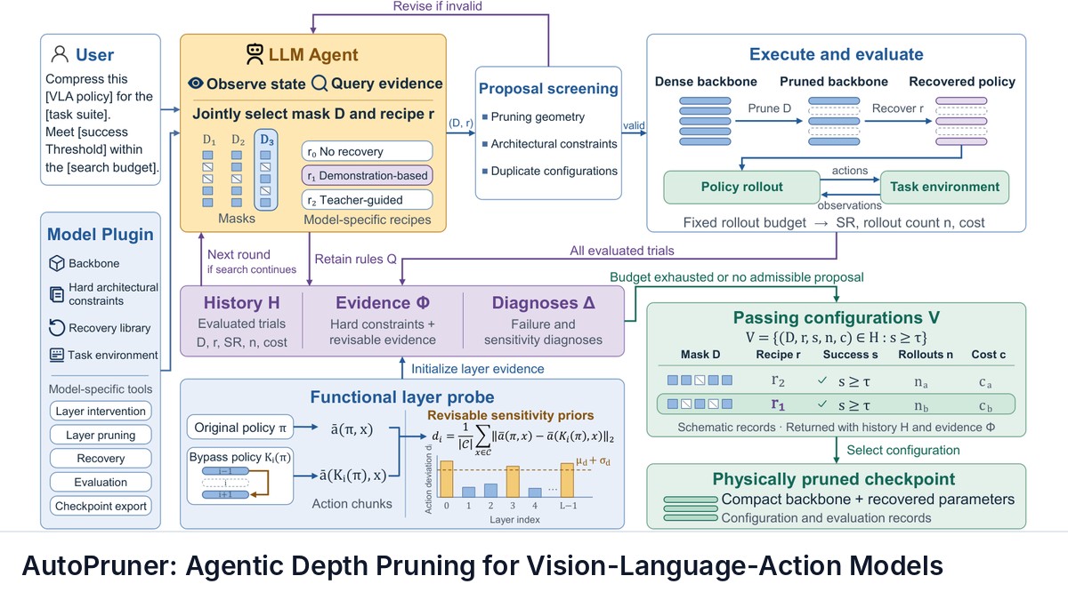 AutoPruner: Agentic Depth Pruning for Vision-Language-Action Models