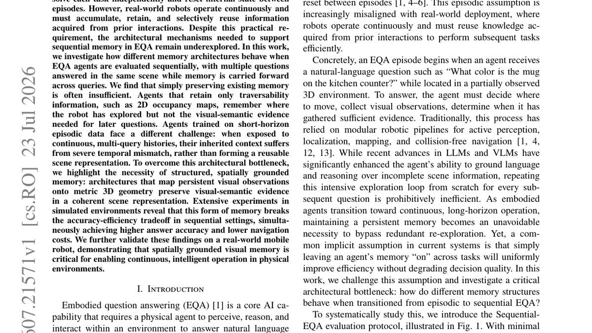 Beyond Episodic Evaluation: Memory Architectural Bottlenecks in Sequential Embodied Question Answering