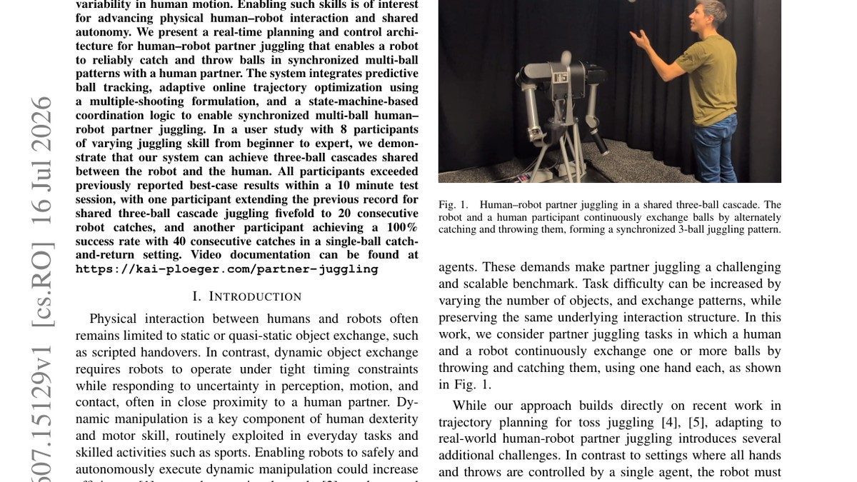 Catch, Throw, Repeat: Planning for Human-Robot Partner Juggling