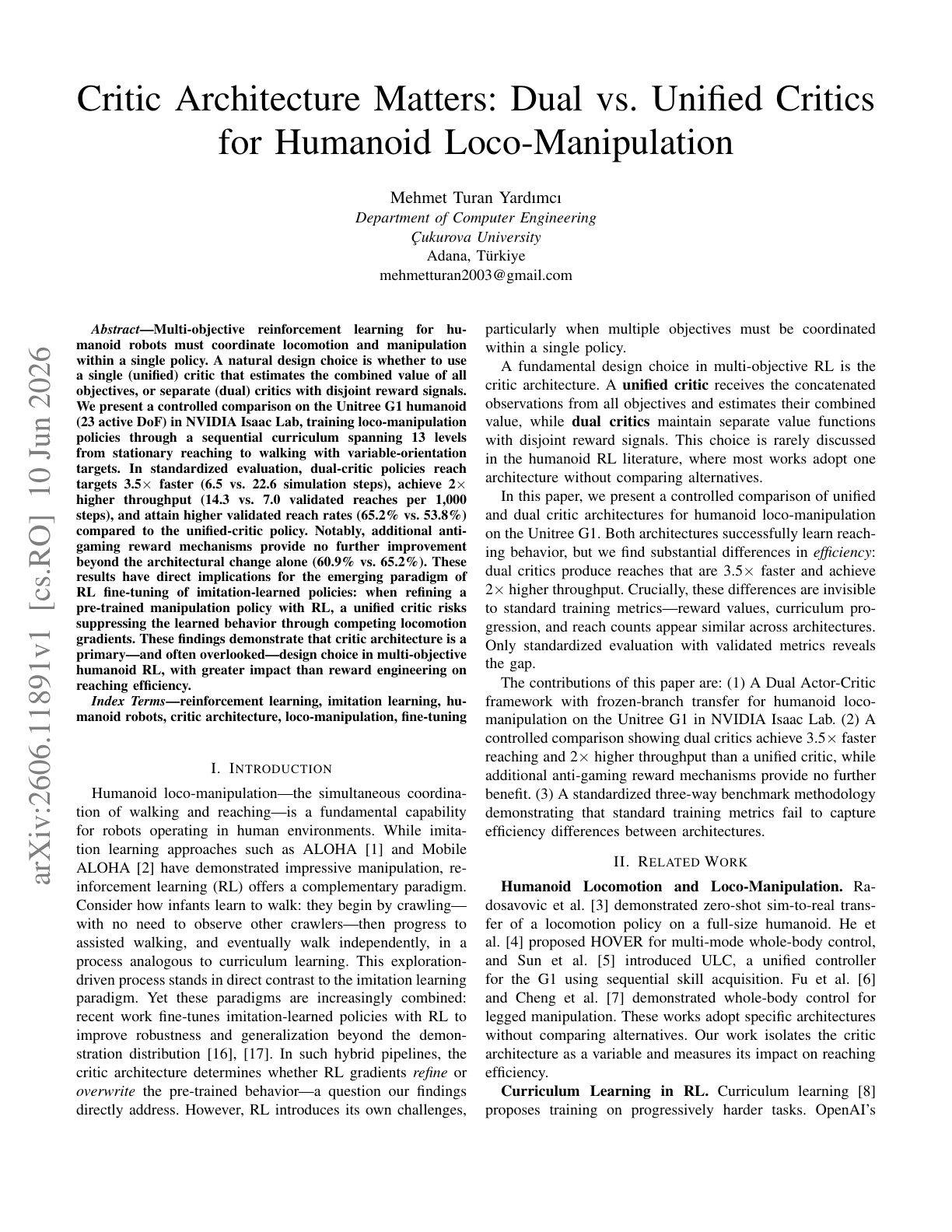 Critic Architecture Matters: Dual vs. Unified Critics for Humanoid Loco-Manipulation