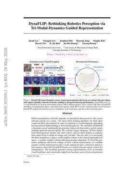 DynaFLIP: Rethinking Robotics Perception via Tri-Modal-Dynamics Guided Representation