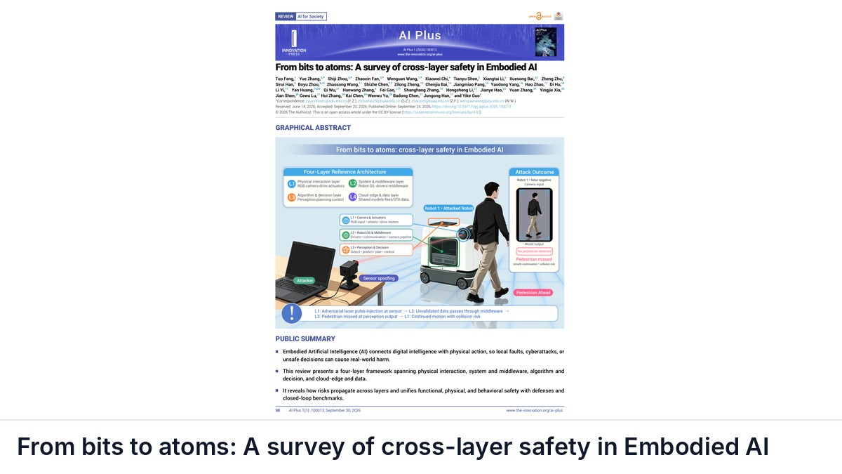 From bits to atoms: A survey of cross-layer safety in Embodied AI