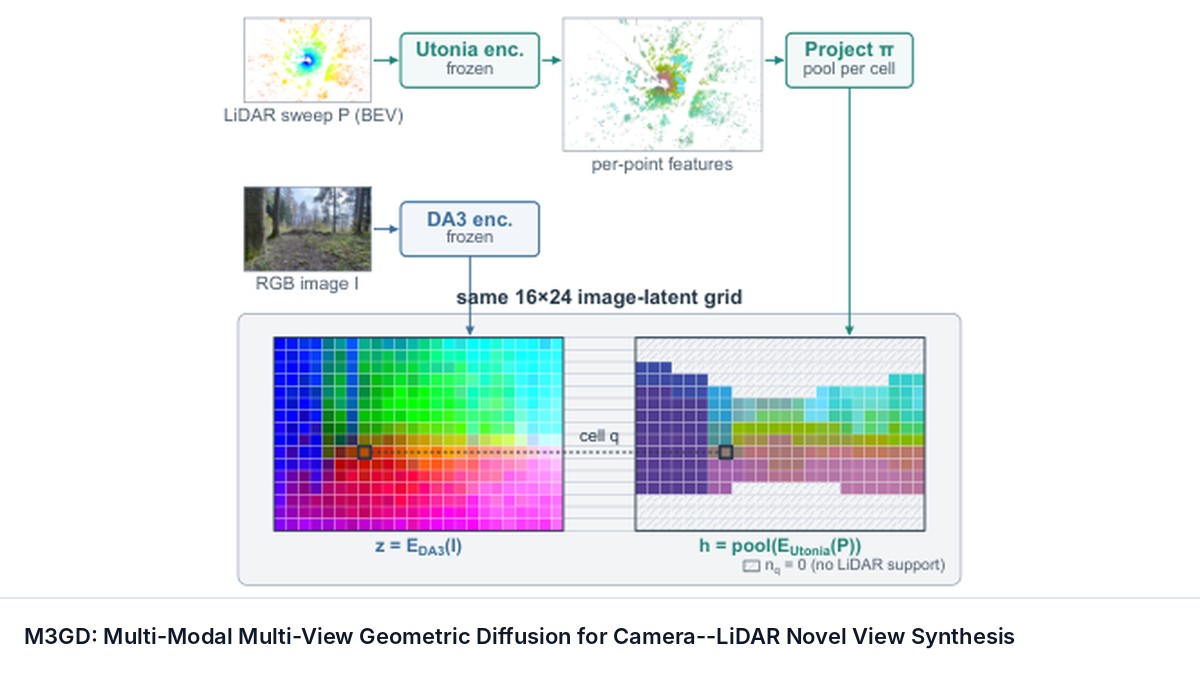 M3GD: Multi-Modal Multi-View Geometric Diffusion for Camera--LiDAR Novel View Synthesis