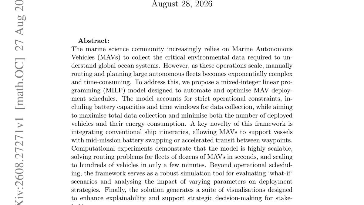 Marine Autonomous Vehicle Fleet Scheduling to Maximise Scientific Impact
