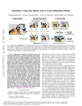 MonoDuo: Using One Robot Arm to Learn Bimanual Policies