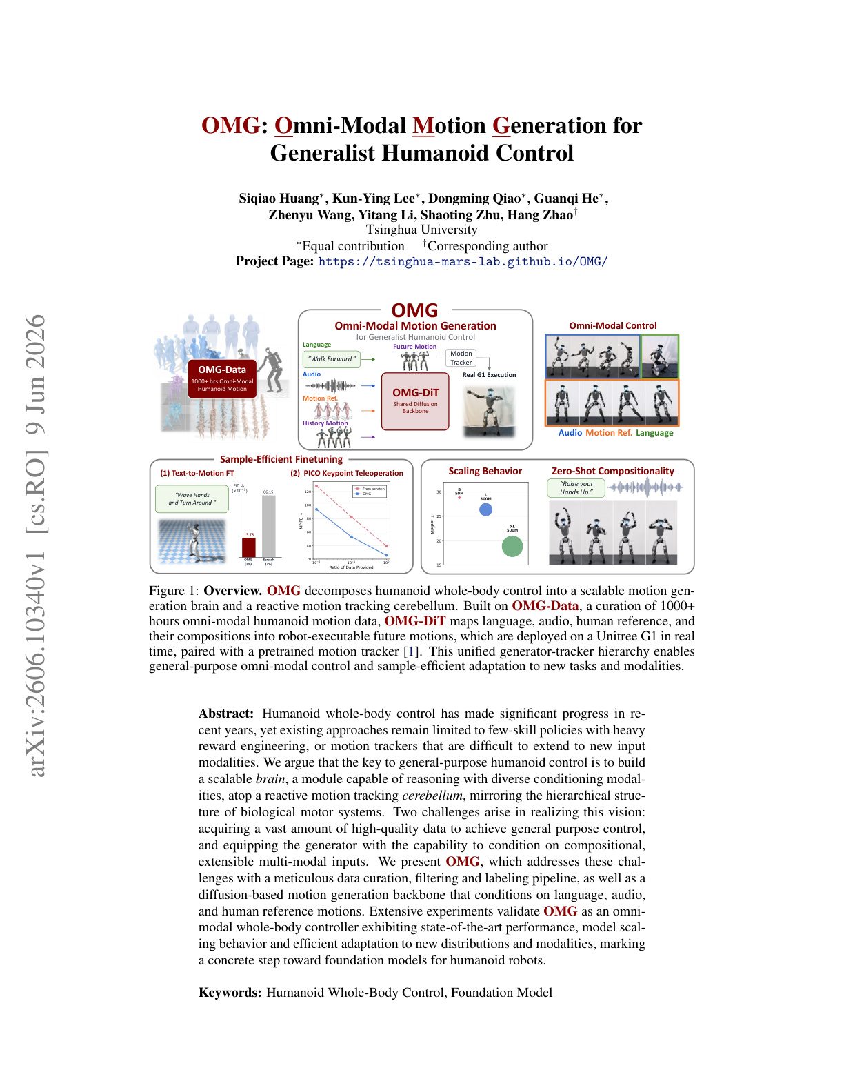 OMG: Omni-Modal Motion Generation for Generalist Humanoid Control