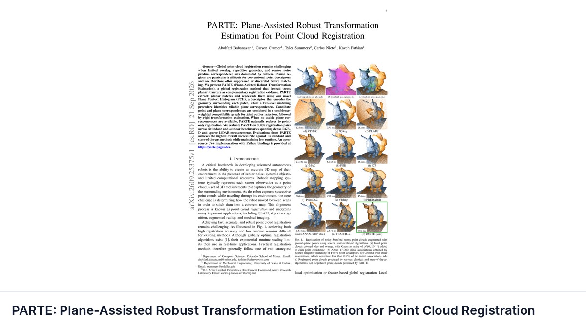 PARTE: Plane-Assisted Robust Transformation Estimation for Point Cloud Registration