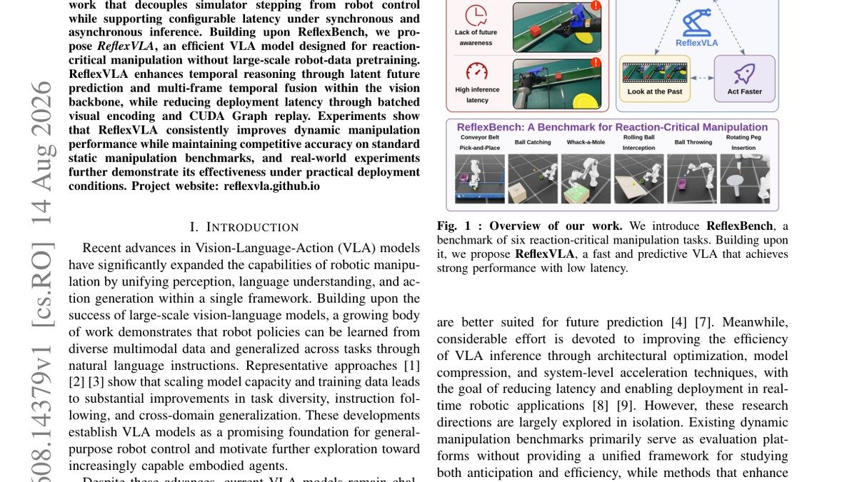 Reflex: Enabling Fast and Predictive Vision-Language-Action Models for Reaction-Critical Manipulation