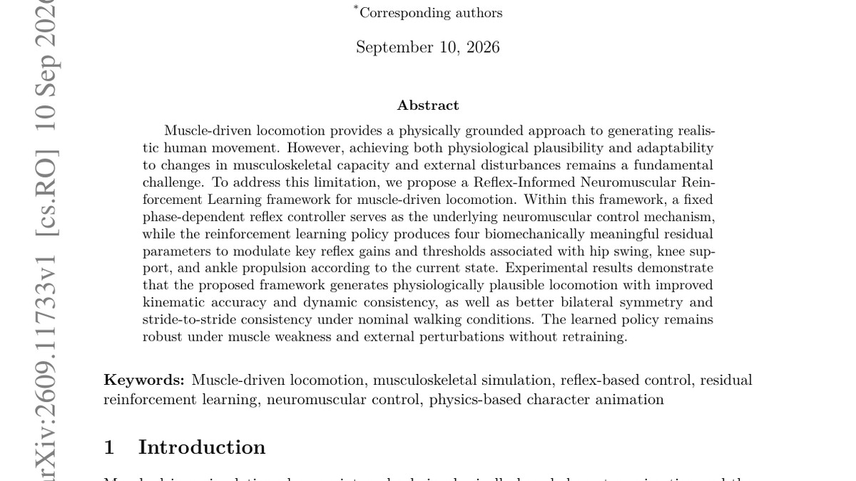 Reflex-Informed Neuromuscular Reinforcement Learning for Muscle-Driven Locomotion