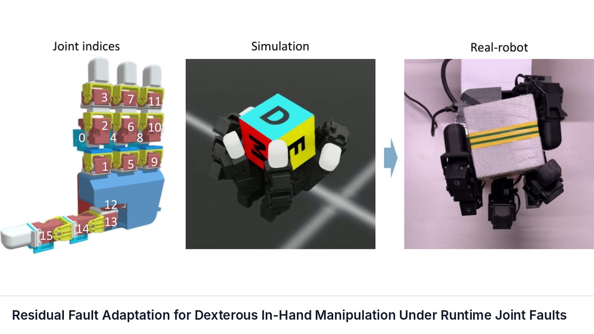 Residual Fault Adaptation for Dexterous In-Hand Manipulation Under Runtime Joint Faults