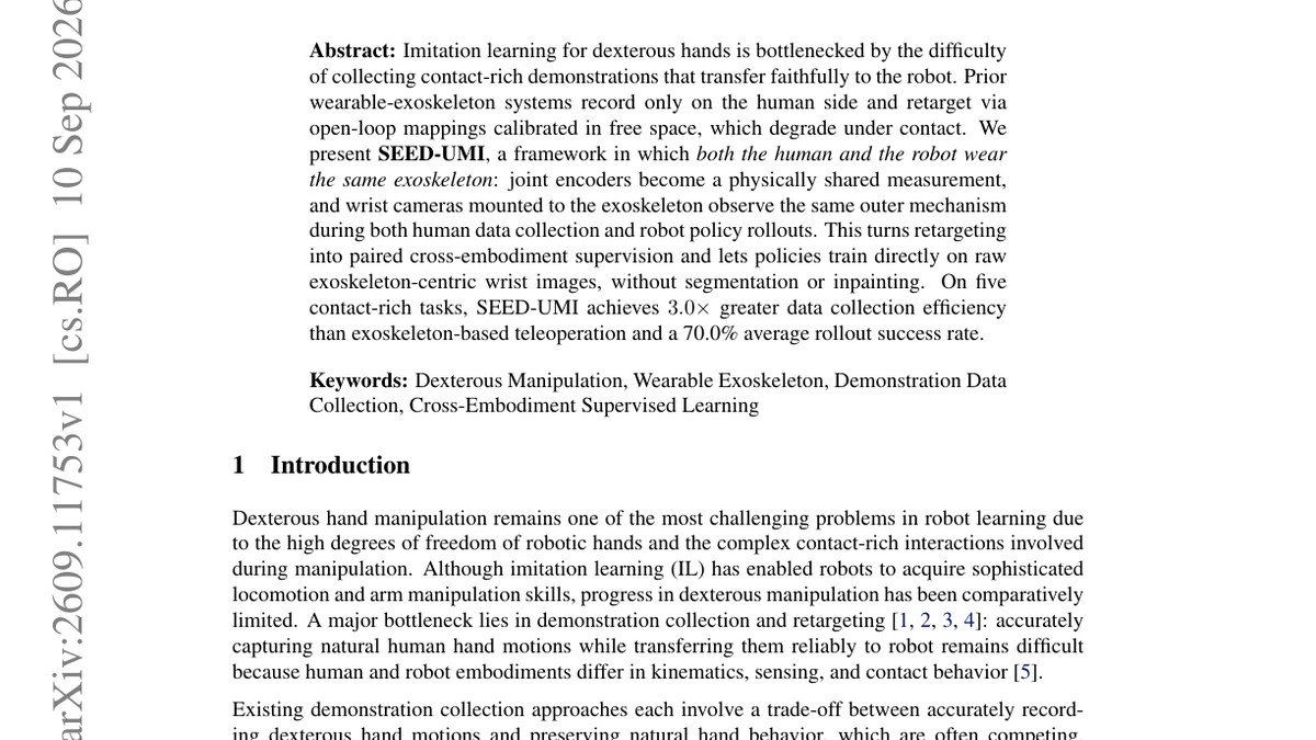 SEED-UMI: Sharing the Exoskeleton between human and robot for onE-to-one Dexterous demonstration